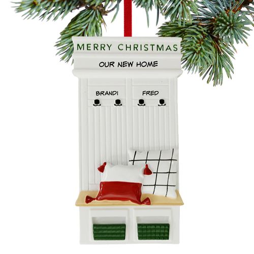 Personalized Mudroom New Home Couple Christmas Ornament