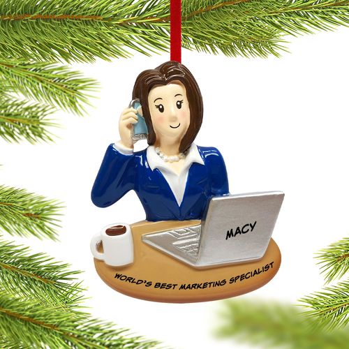 Personalized Marketing Specialist Christmas Ornament