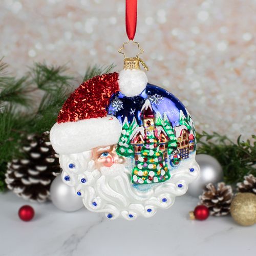 Christopher Radko Christmas Village Santa Christmas Ornament