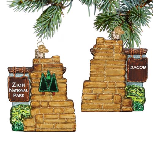 Personalized Zion National Park Christmas Ornament