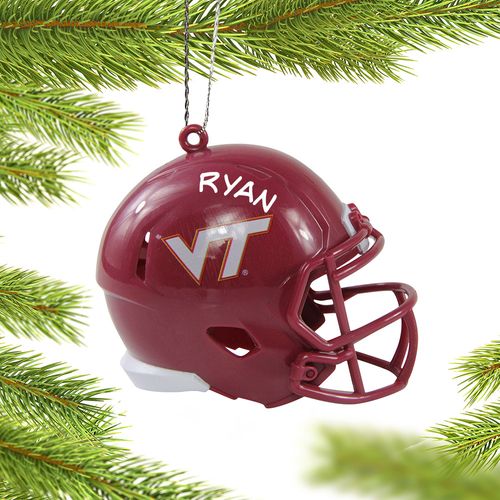 Personalized Virginia Tech Football Helmet Christmas Ornament