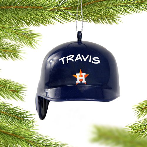 Personalized MLB Houston Astros Batting Helmet Christmas Ornament