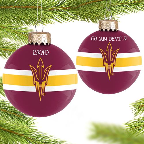 Personalized Arizona State Glass Christmas Ornament