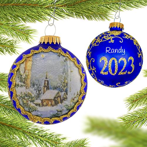 Krebs Personalized 2023 Dated Masters on Silk (Night) Christmas Ornament