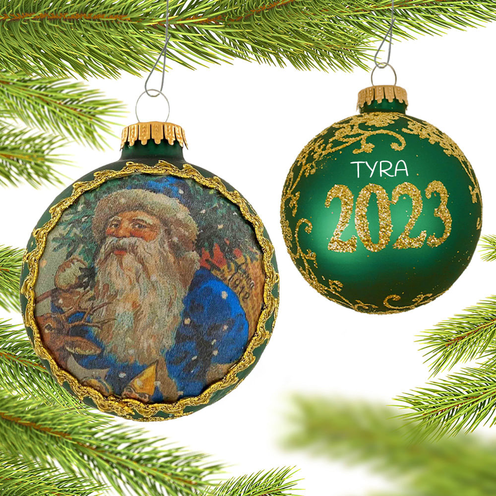 Krebs Personalized Dated Santa on Silk (Sint Niklaes) Christmas ...