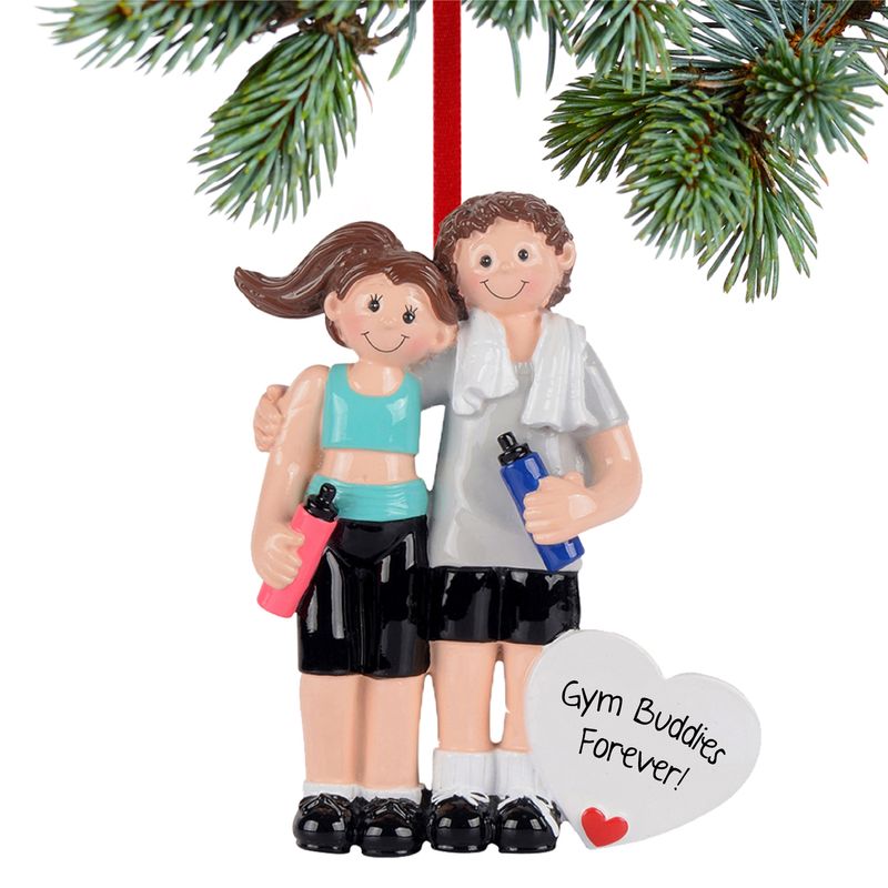 Personalized Workout Couple Christmas Ornament - Personalized Christmas ...