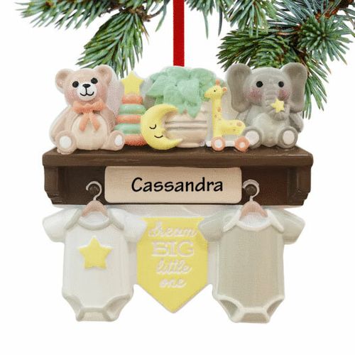 Personalized Dream Big Little One Christmas Ornament