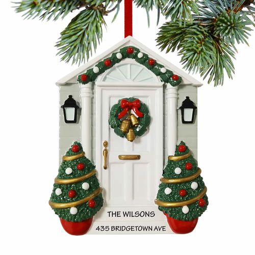 Personalized Holiday Doorway Christmas Ornament