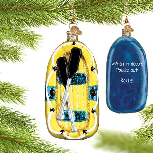 Personalized Whitewater Rafting Christmas Ornament