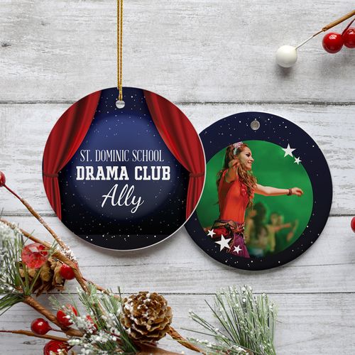 Personalized Drama Club Photo Christmas Ornament