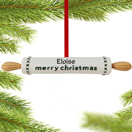 Personalized Rolling Pin Christmas Ornament