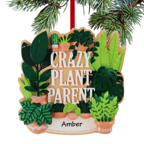 Personalized Crazy Plant Parent Christmas Ornament