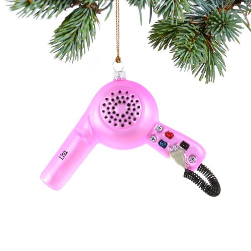 Personalized Hair Dryer Christmas Ornament