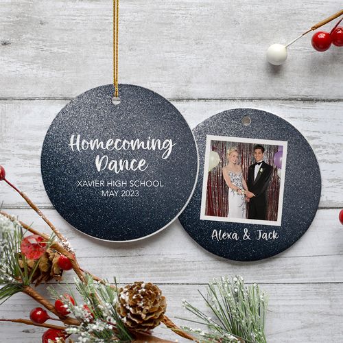 Personalized Homecoming Dance Photo Christmas Ornament