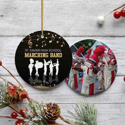 Persoinalized Maching Band Photo Christmas Ornament