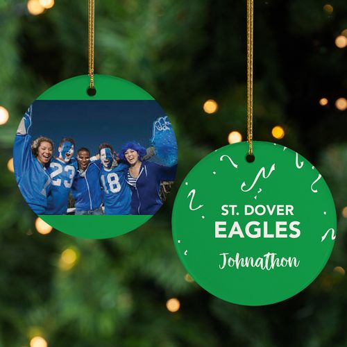 Personalized School Spirit Christmas Ornament