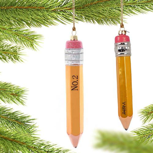 Personalized No 2 Pencil Christmas Ornament