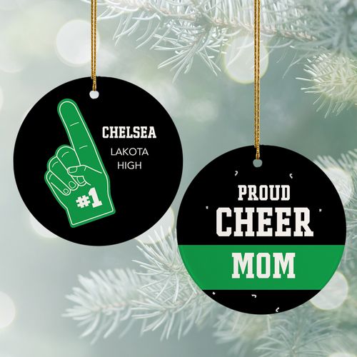 Personalized Foam Finger Cheer Fan Christmas Ornament