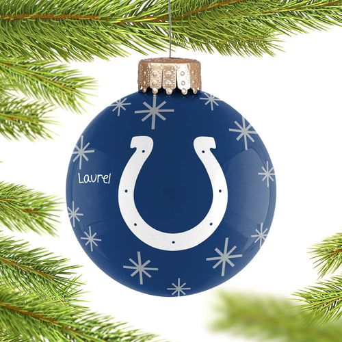 Personalized Indianapolis Colts Ball Christmas Ornament