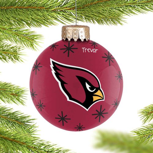 Personalized Arizona Cardinals Ball Christmas Ornament