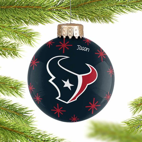 Personalized Houston Texans Ball Christmas Ornament