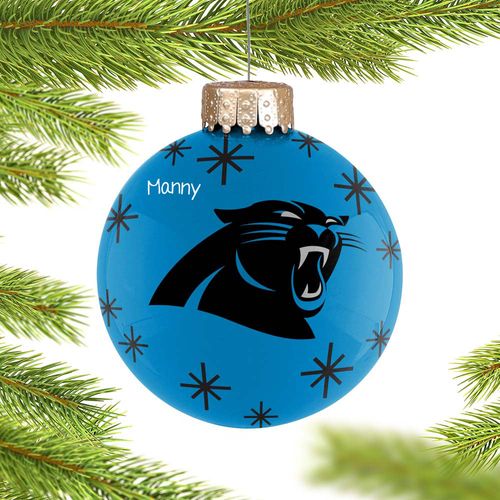 Personalized Carolina Panthers Ball Christmas Ornament