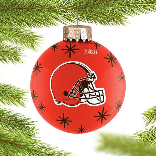 Personalized Cleveland Browns Ball Christmas Ornament