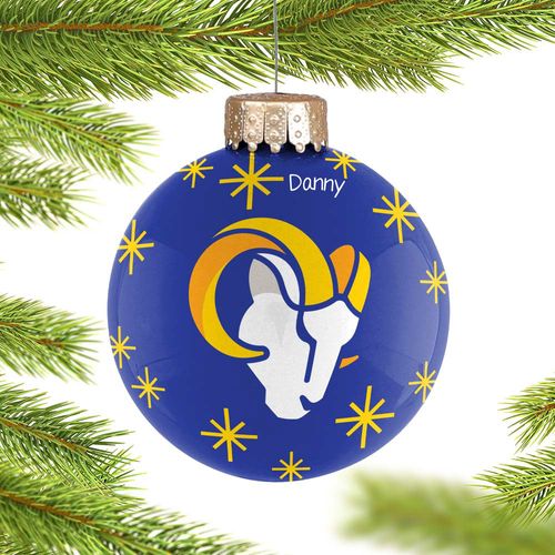 Personalized Los Angeles Rams Ball Christmas Ornament