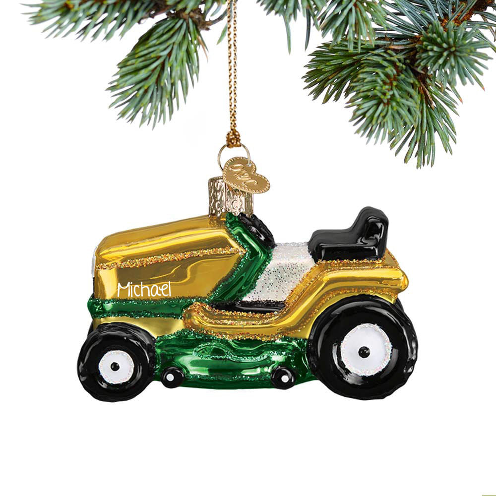 Personalized Riding Lawn Mower Christmas Ornament - Personalized ...