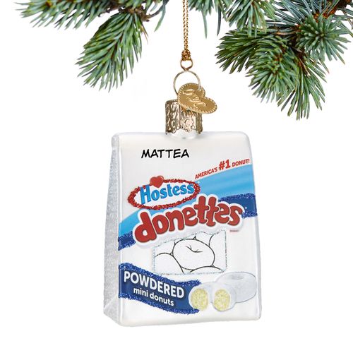 Personalized Hostess Powdered Donettes Christmas Ornament