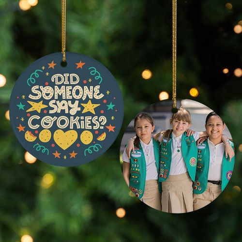 Personalized Scouts Cookies Photo Christmas Ornament