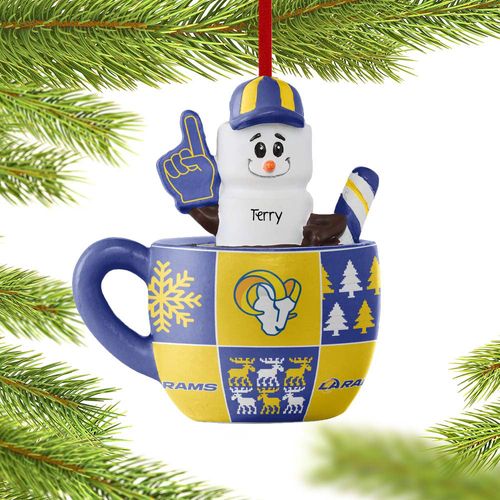 Personalized Los Angeles Rams Smores Mug Christmas Ornament