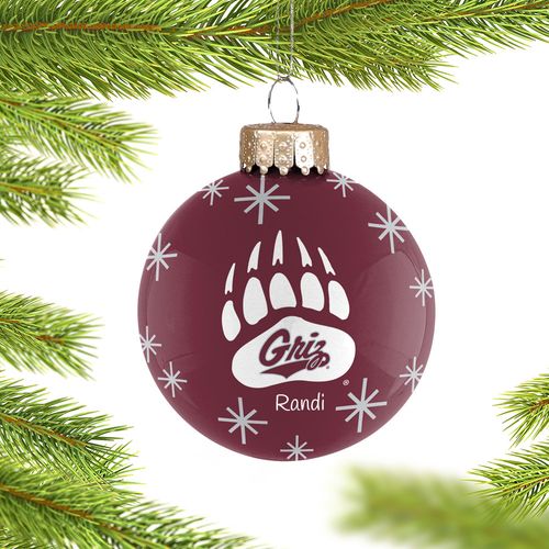 Personalized Montana Ball Christmas Ornament