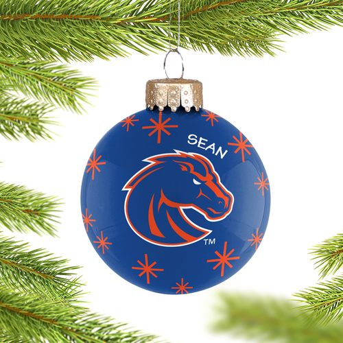 Personalized Boise State Ball Christmas Ornament