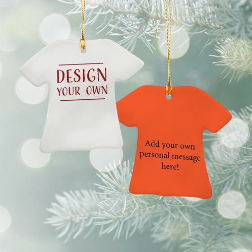 Personalized Design Your Own T-Shirt Christmas Ornament