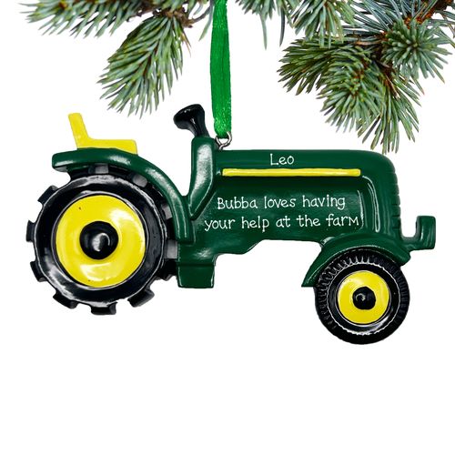 personalized tractor christmas ornaments