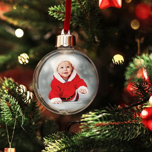 Personalized Photo Ball Christmas Ornament