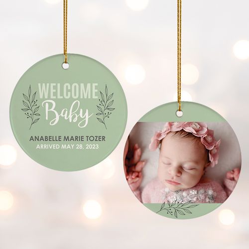 Personalized Welcome Baby Christmas Ornament