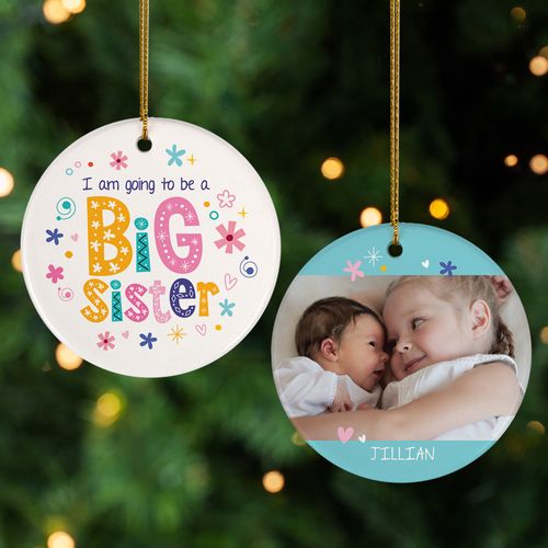 Personalized Future Big Sister Christmas Ornament