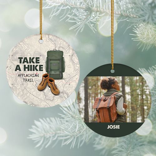 Personalized Take a Hike Christmas Ornament