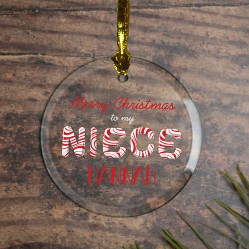 Personalized Merry Christmas Niece Christmas Ornament