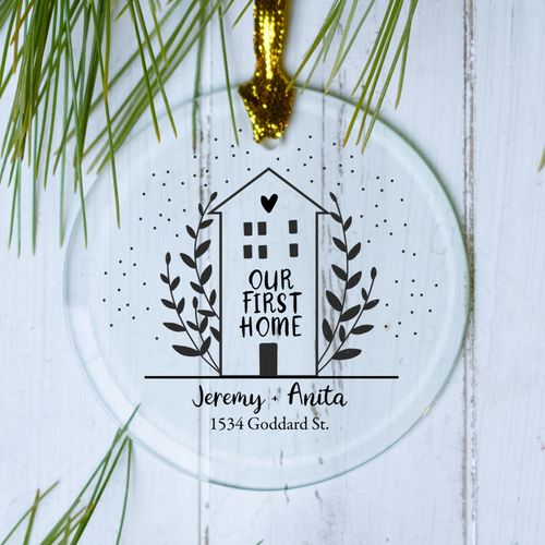 Personalized Our First Home Christmas Ornament