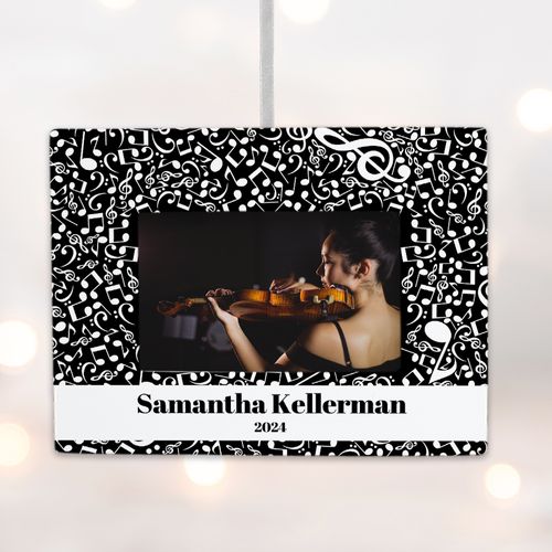 Personalized Music Note Picture Frame Photo Ornament