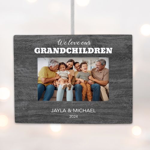 Personalized We Love Our Grandchildren Picture Frame Photo Ornament