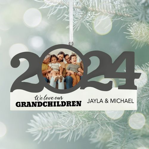 Personalized Dated Grandchildren Christmas Ornament