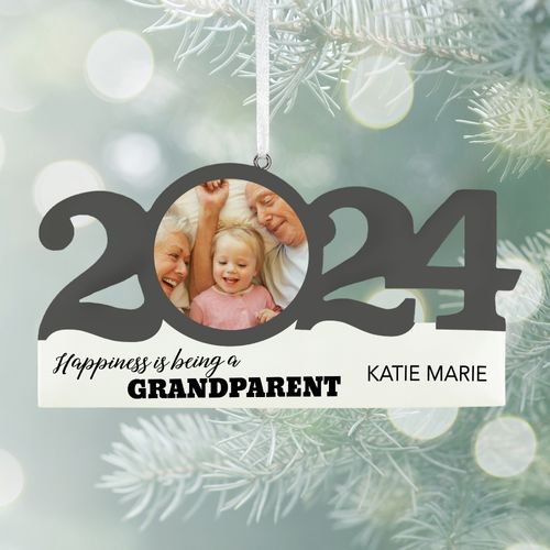 Personalized Dated Grandparents Christmas Ornament