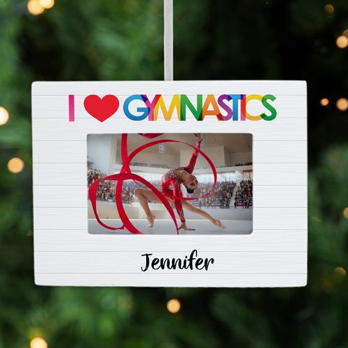 Personalized Gymnastics Picture Frame Photo Ornament