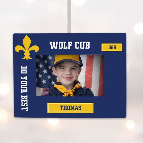 Personalized Cub Scouts Picture Frame Photo Ornament