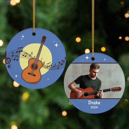 Personalized Guitar Christmas Ornament