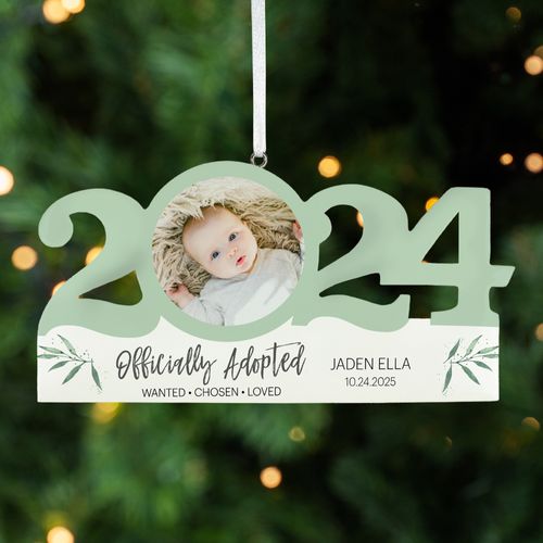 Personalized Dated Adoption Day Christmas Ornament